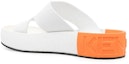 Lookbook (W) Sandal Fesyen Kulit Dua Warna Kenzo 'Putih Oren' FC52MU026L66-01