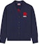 Order (W) KENZO Cardigan Logo Sulaman Varsity Biru Navy Baju Rajut FE52SW1264ME-77