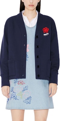 (W) KENZO Cardigan Logo Sulaman Varsity Biru Navy Baju Rajut FE52SW1264ME-77 Purchase (W) KENZO Cardigan Logo Sulaman Varsity Biru Navy Baju Rajut FE52SW1264ME-77