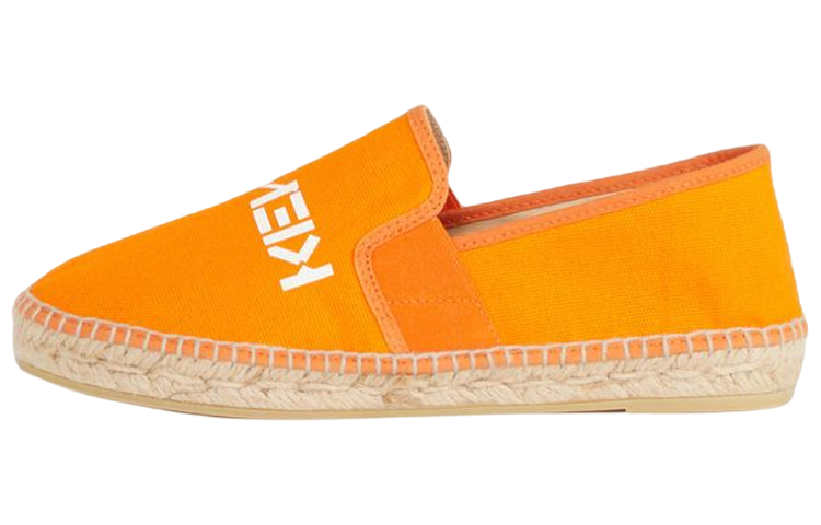 (W) Kenzo Elastic Canvas Espadrille Sneakers 'Orange Logo'