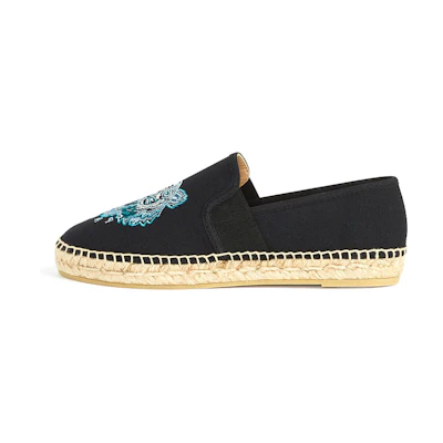 (W) Kenzo Elasticated Canvas Tiger 'Black Embroidery'
