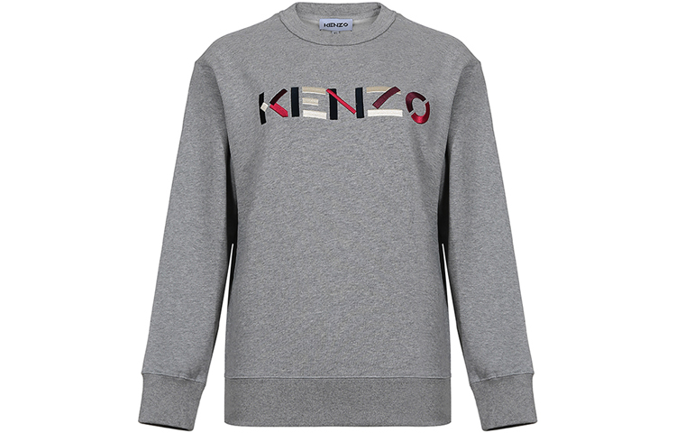 (Women) KENZO Embroidered Logo Fleece Sweatshirt Pearl Gray FA62SW8204MO-94 圖 2