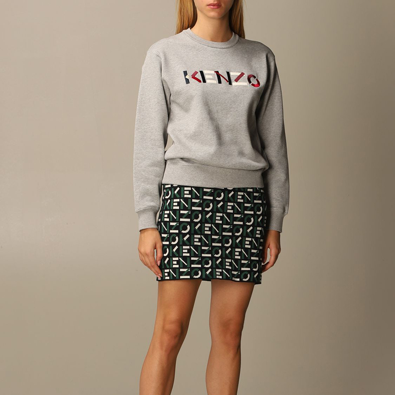(Women) KENZO Embroidered Logo Fleece Sweatshirt Pearl Gray. FA62SW8204MO-94A 圖 4