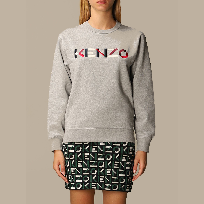 (Women) KENZO Embroidered Logo Fleece Sweatshirt Pearl Gray. FA62SW8204MO-94A 圖 5