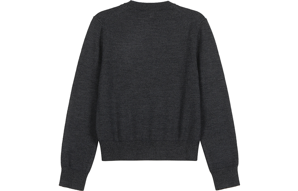 Lookbook (W) KENZO Baju Sejuk Rajut Wool Logo Sulaman Kelabu Gelap FA62PU5413LA-97