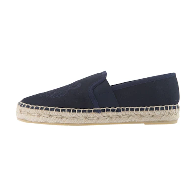 (W) Kenzo Embroidered Tiger Crest Canvas Fisherman Flat 'Navy Blue'