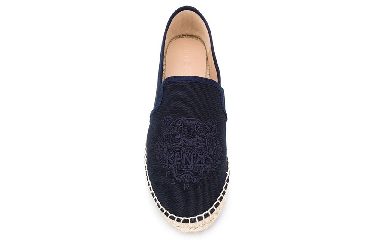 (W) Kenzo Embroidered Tiger Crest Canvas Fisherman Flat 'Navy Blue' 圖 5
