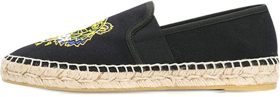 (Women) Kenzo Embroidered Tiger Espadrilles 'Black' F862ES188F70-99 (Women) Kenzo Embroidered Tiger Espadrilles 'Black' F862ES188F70-99