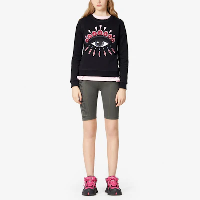 (Women) Kenzo Eye Logo Crewneck Long Sleeve Sweatshirt Women’s Black F962SW7104XC-99 Shop (Women) Kenzo Eye Logo Crewneck Long Sleeve Sweatshirt Women’s Black F962SW7104XC-99