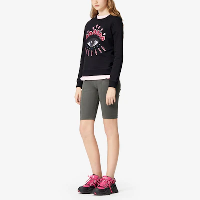 (Women) Kenzo Eye Logo Crewneck Long Sleeve Sweatshirt Women’s Black F962SW7104XC-99 Details for (Women) Kenzo Eye Logo Crewneck Long Sleeve Sweatshirt Women’s Black F962SW7104XC-99