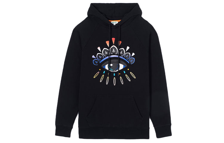 (Women) Kenzo Eye Logo Hoodie Black F962SW7664XF-99