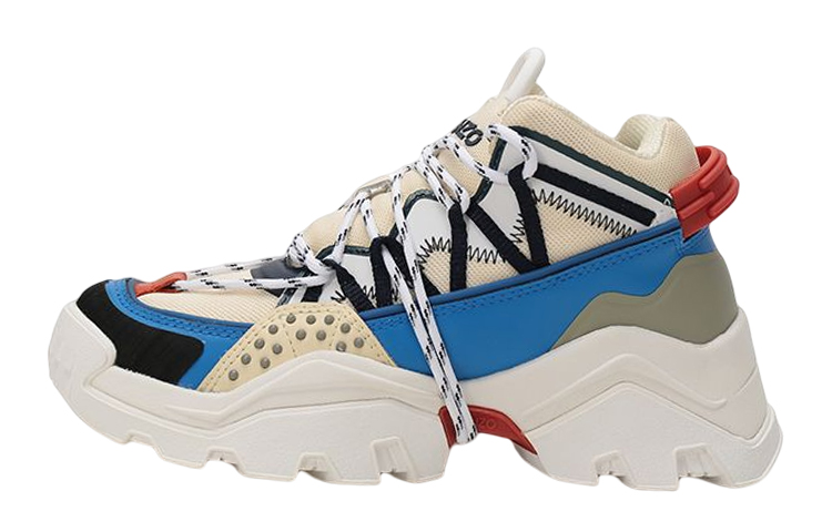 (W) Kenzo Fabric Low-Top Lace-Up Sneakers 'Cream'