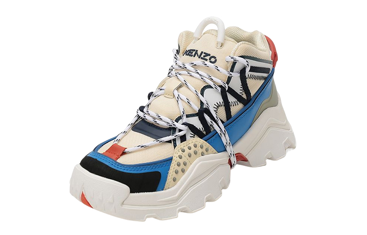 (W) Kenzo Fabric Low-Top Lace-Up Sneakers 'Cream' 圖 2