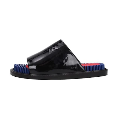 (W) Kenzo Fashion Patent Leather Slipper 'Black'