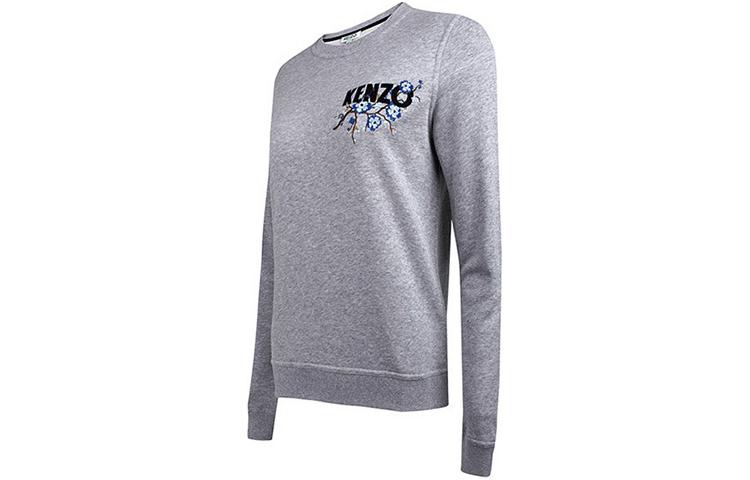 Shop (Women) Kenzo Floral Logo Embroidered Crewneck Sweatshirt F862SW889952-93