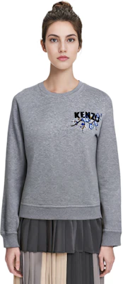 (Women) Kenzo Floral Logo Embroidered Crewneck Sweatshirt F862SW889952-93 Details for (Women) Kenzo Floral Logo Embroidered Crewneck Sweatshirt F862SW889952-93