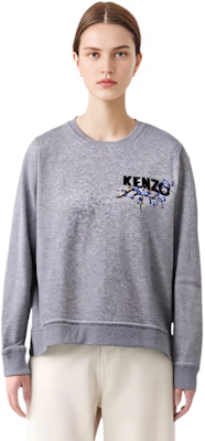 (Women) Kenzo Floral Logo Embroidered Crewneck Sweatshirt F862SW889952-93 Sizing (Women) Kenzo Floral Logo Embroidered Crewneck Sweatshirt F862SW889952-93
