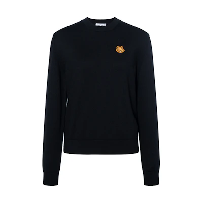 (Women) KENZO FW20 Classic Tiger Crewneck Wool Sweater Black FA62PU5233TA-99