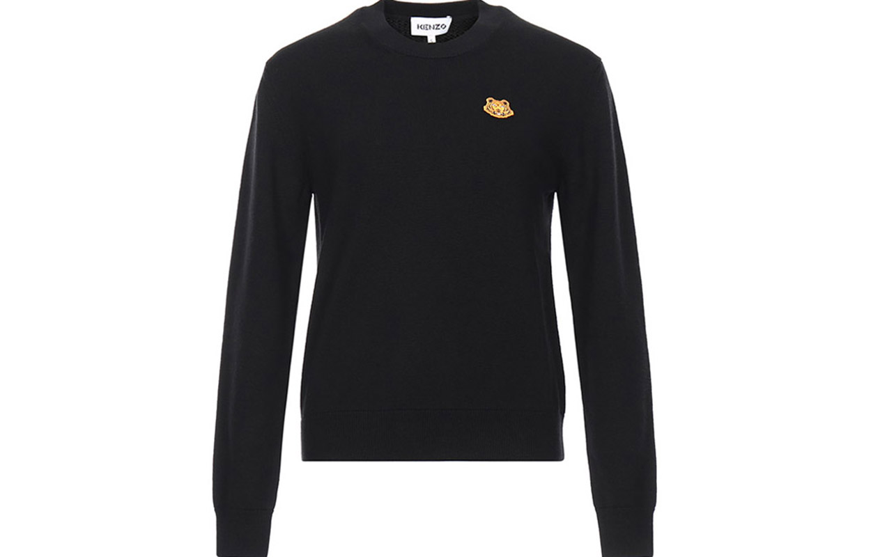 Order (W) KENZO FW20 Classic Tiger Crewneck Sweater Hitam Wool FA62PU5233TA-99
