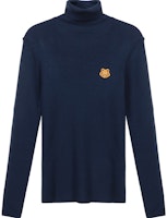 (Women) KENZO FW20 Navy Blue Slim-Fit Wool Turtleneck Sweater FA62PU5243TA-76 (Women) KENZO FW20 Navy Blue Slim-Fit Wool Turtleneck Sweater FA62PU5243TA-76