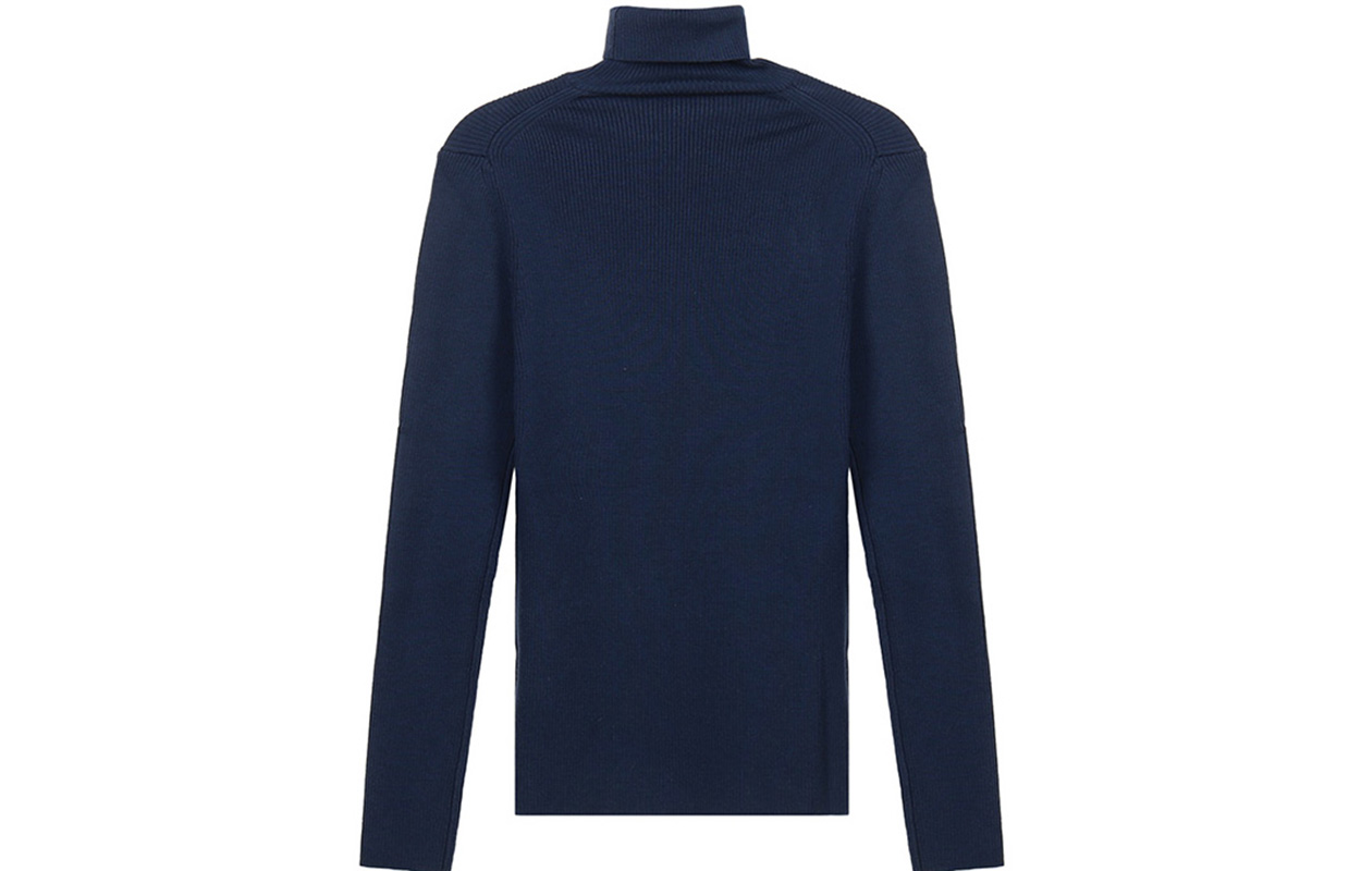 Lookbook (W) KENZO FW20 Baju Sejuk Turtleneck Slim-Fit Biru Navy Wool. FA62PU5243TA-76