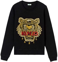 (Women) Kenzo FW21 Black Embroidered Tiger Crewneck Sweatshirt F952SW7054X7-99 (Women) Kenzo FW21 Black Embroidered Tiger Crewneck Sweatshirt F952SW7054X7-99