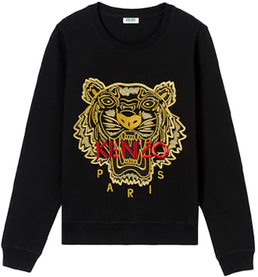 (W) Kenzo 2021秋冬黑色刺绣虎头圆领卫衣 F952SW7054X7-99 Order (W) Kenzo 2021秋冬黑色刺绣虎头圆领卫衣 F952SW7054X7-99
