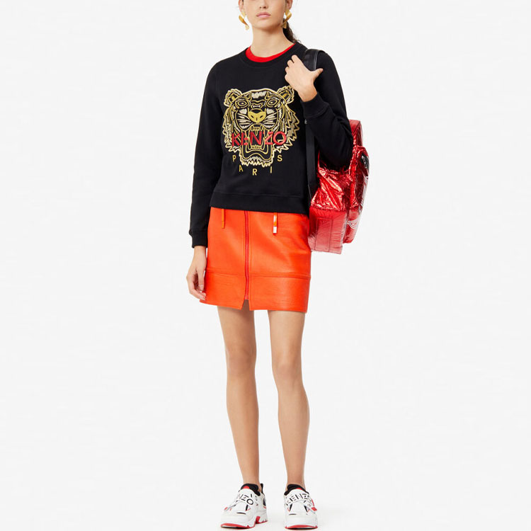 (Women) Kenzo FW21 Black Embroidered Tiger Crewneck Sweatshirt F952SW7054X7-99 圖 4