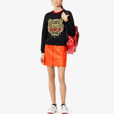 (W) Kenzo 2021秋冬黑色刺绣虎头圆领卫衣 F952SW7054X7-99 Shop (W) Kenzo 2021秋冬黑色刺绣虎头圆领卫衣 F952SW7054X7-99