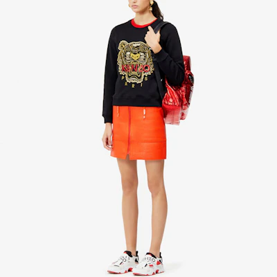 (W) Kenzo 2021秋冬黑色刺绣虎头圆领卫衣 F952SW7054X7-99 Details for (W) Kenzo 2021秋冬黑色刺绣虎头圆领卫衣 F952SW7054X7-99