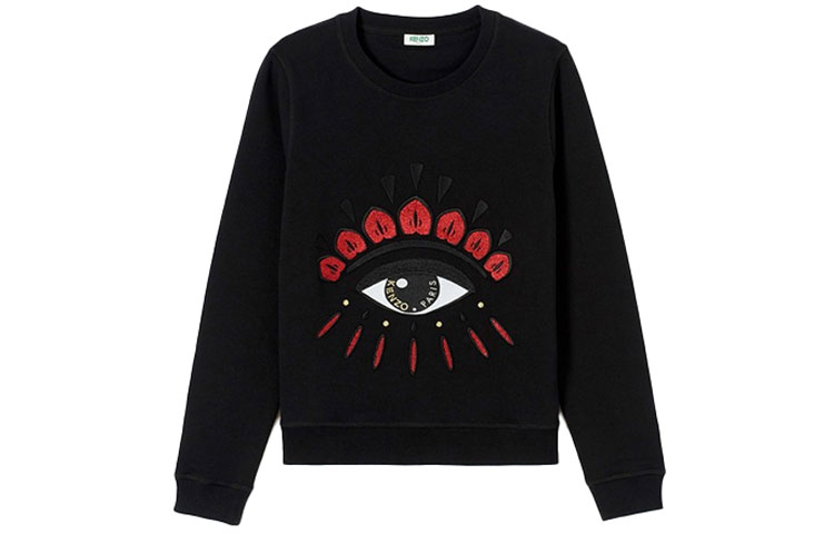 (Women) KENZO FW21 Black Eye Logo Graphic Crewneck Sweatshirt. F952SW7104X7-99