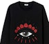 Sizing (W) KENZO FW21 黑色眼睛標誌圖案圓領長袖上衣。 F952SW7104X7-99