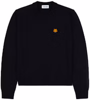 Order (W) Kenzo FW21 黑色美麗諾羊毛虎頭刺繡圓領毛衣 FB62PU6423TA-99
