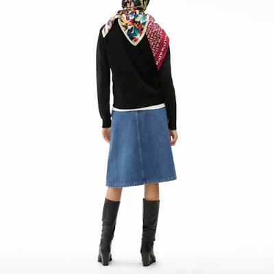 (Women) Kenzo FW21 Black Merino Wool Crewneck Sweater with Tiger Embroidery FB62PU6423TA-99 Purchase (Women) Kenzo FW21 Black Merino Wool Crewneck Sweater with Tiger Embroidery FB62PU6423TA-99