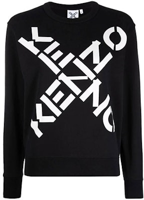 (W) KENZO FW21 Sweter Hitam Pullover dengan Desain Logo Besar. FB62SW8304MS-99 Buy (W) KENZO FW21 Sweter Hitam Pullover dengan Desain Logo Besar. FB62SW8304MS-99