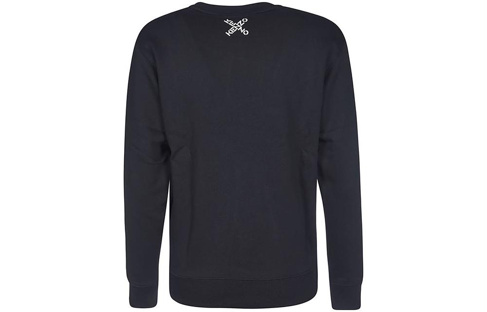 Lookbook (W) KENZO FW21 Sweter Hitam Pullover dengan Desain Logo Besar. FB62SW8304MS-99