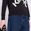 Cheap (W) KENZO FW21 Sweter Hitam Pullover dengan Desain Logo Besar. FB62SW8304MS-99
