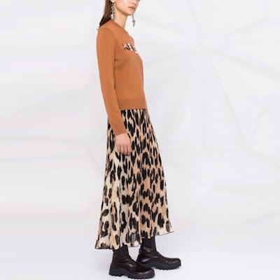 (W) KENZO FW21 Sweater Rajut Wool Coklat dengan Logo Bordir. FB62PU6393LA-15 Purchase (W) KENZO FW21 Sweater Rajut Wool Coklat dengan Logo Bordir. FB62PU6393LA-15