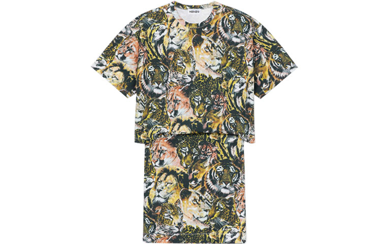 Order (W) KENZO 2021秋冬短袖圆领连衣裙 多色款. FB62RO7894SW-MU