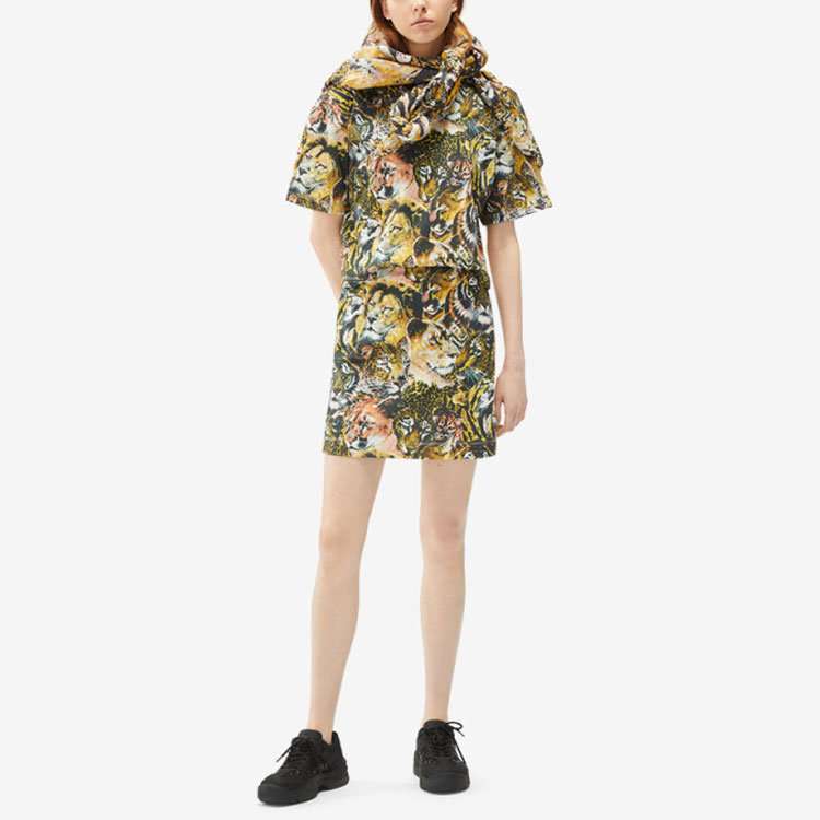 Lookbook (W) KENZO 2021秋冬短袖圆领连衣裙 多色款. FB62RO7894SW-MU