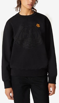 (W) KENZO FW21 K-Tiger 刺繡虎頭黑色長袖圓領衛衣 FB62SW8314MO-99 Details for (W) KENZO FW21 K-Tiger 刺繡虎頭黑色長袖圓領衛衣 FB62SW8314MO-99