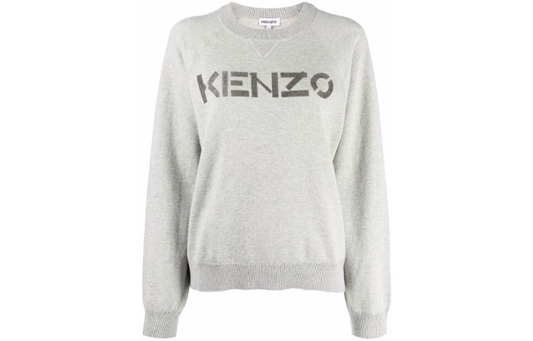 Order (W) KENZO FW21 Suéter Slim Fit de Lana con Logo Gris. FB62PU6333LB-93