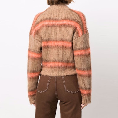 (W) KENZO FW21 Sweater Rajutan Cashmere Garis Coklat. FB62PU6153CH-13 Purchase (W) KENZO FW21 Sweater Rajutan Cashmere Garis Coklat. FB62PU6153CH-13