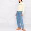 Shop (Women) KENZO FW21 Yellow Wool Sweater with Embroidered Letter Logo. FB62PU6393LA-38