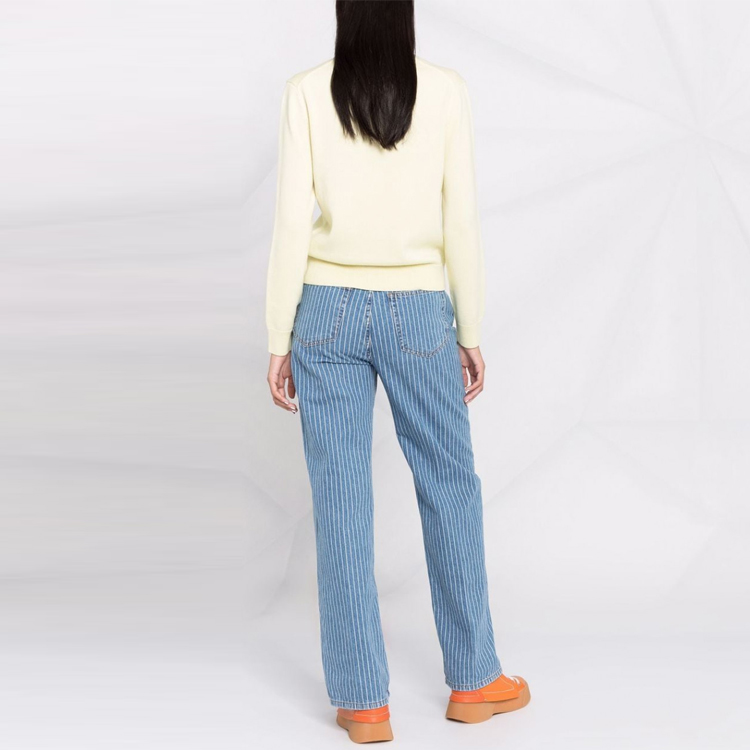 (Women) KENZO FW21 Yellow Wool Sweater with Embroidered Letter Logo. FB62PU6393LA-38 圖 5