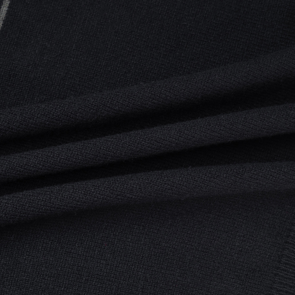 Shop (W) KENZO FW22 Kardigan Wool Hitam Lelaki dengan Logo Huruf Reka Bentuk Leher V FC62CA3423LC-99