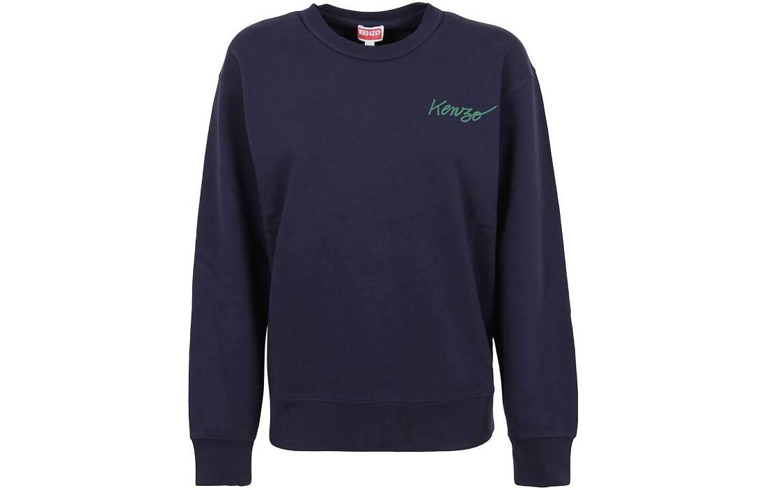 (Women) KENZO FW22  Blue Loose Fit Crewneck Sweatshirt with Logo Print. FC62SW0164MF-77 圖 3