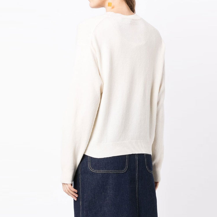 (Women) KENZO FW22  Floral Logo Wool Crewneck Sweater - Off White. FC62PU3443LD-WHITE 圖 5
