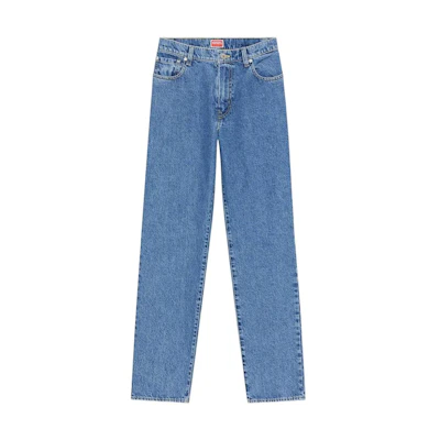 (Women) KENZO FW22 High-Waisted Straight-Leg Jeans Blue. FC62DP2009IB-67