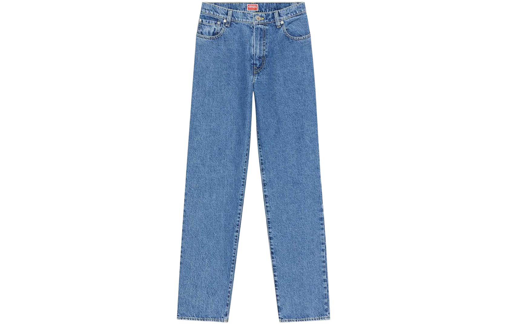 Order (Women) KENZO FW22  High-Waisted Straight-Leg Jeans Blue. FC62DP2009IB-67